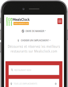 Mealsclock dans votre mobile! 100 % réactif.